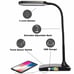 ⭐LED Desk Lamp with USB Charging Port 3-Way Touch Switch Dorm Room Office Black
