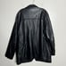 Kenneth Cole Reaction Leather Coat Large Mens Solid Black