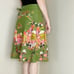 Vintage Casbah Green Printed Wrap Knee-Length Skirt