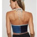 Blush- Halter Denim Patchwork Crop Top