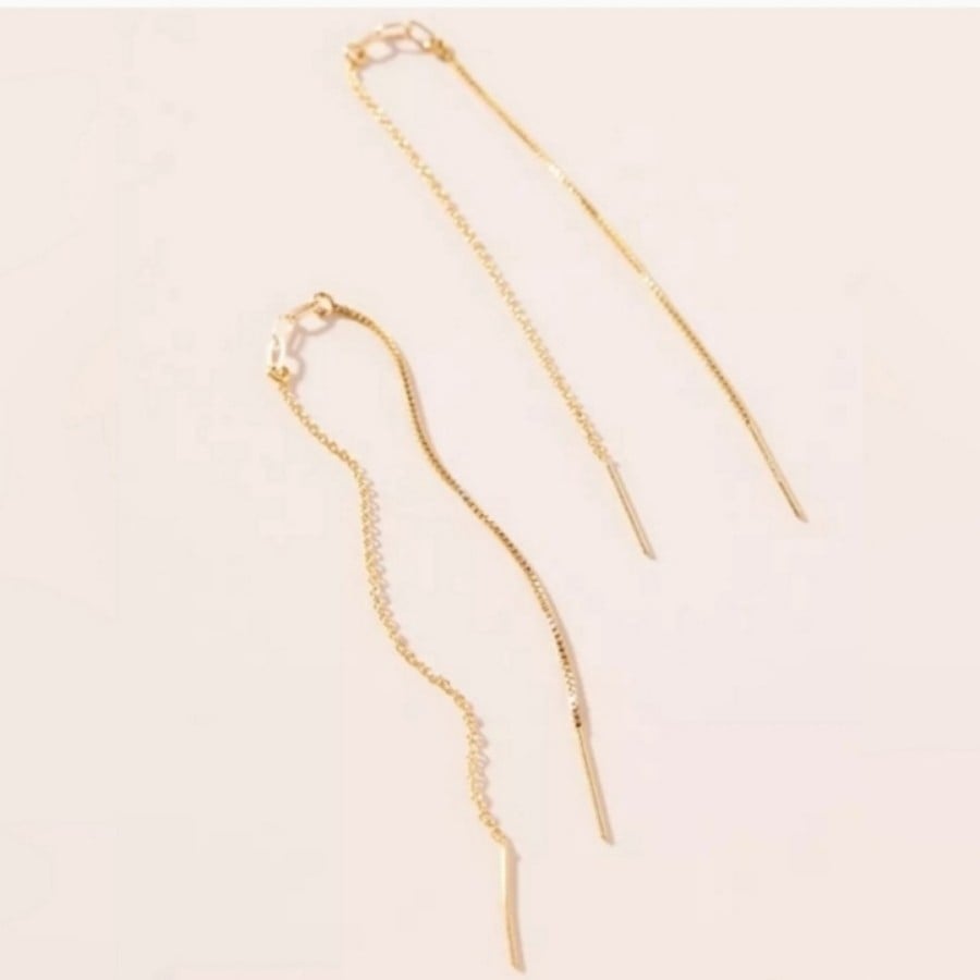 Anthropologie Merewif Francoise Double Threader Earrings