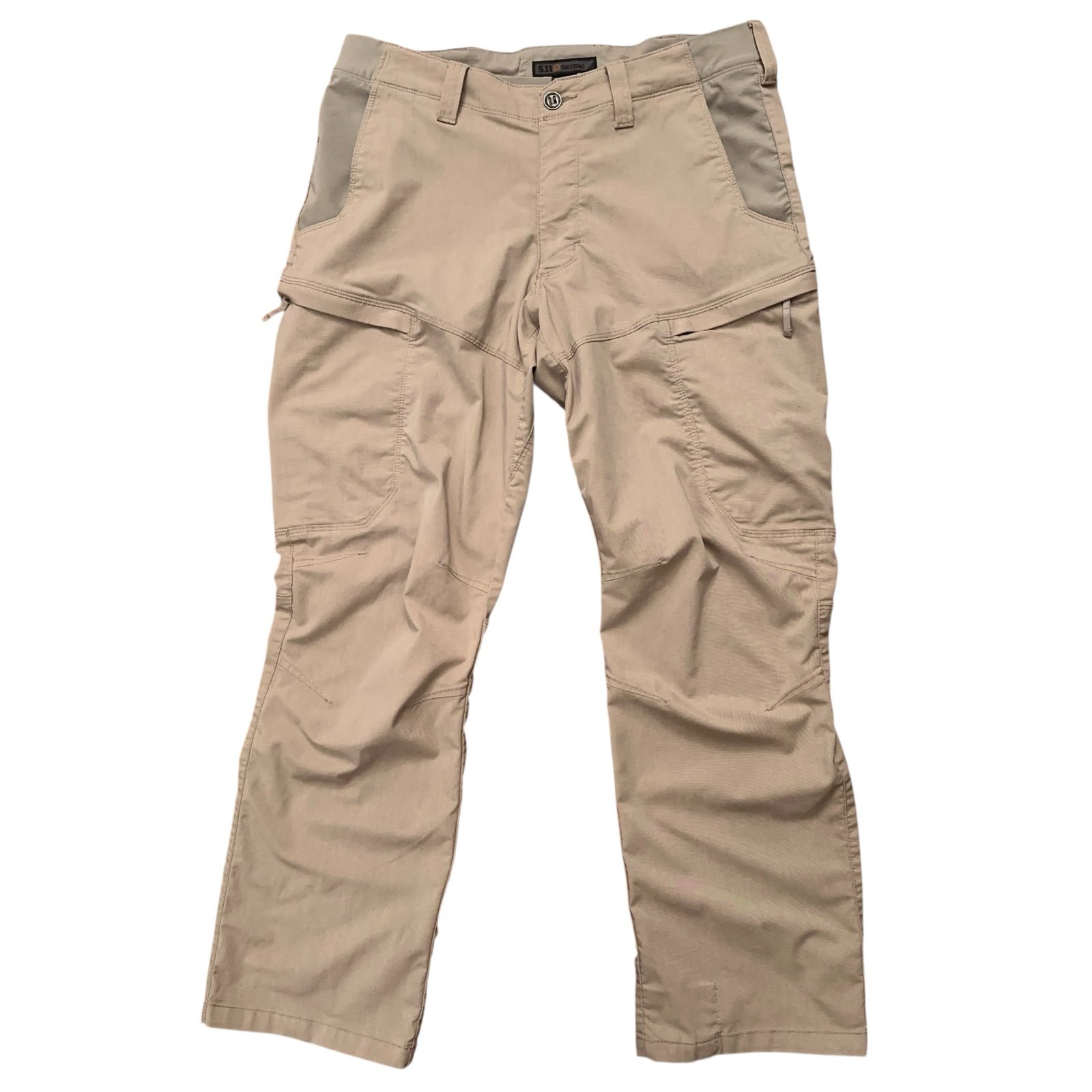 5.11 Tactical APEX Pant Mens Size 34x30 Flex-Tac 10 Pockets Stretch 74434 Beige