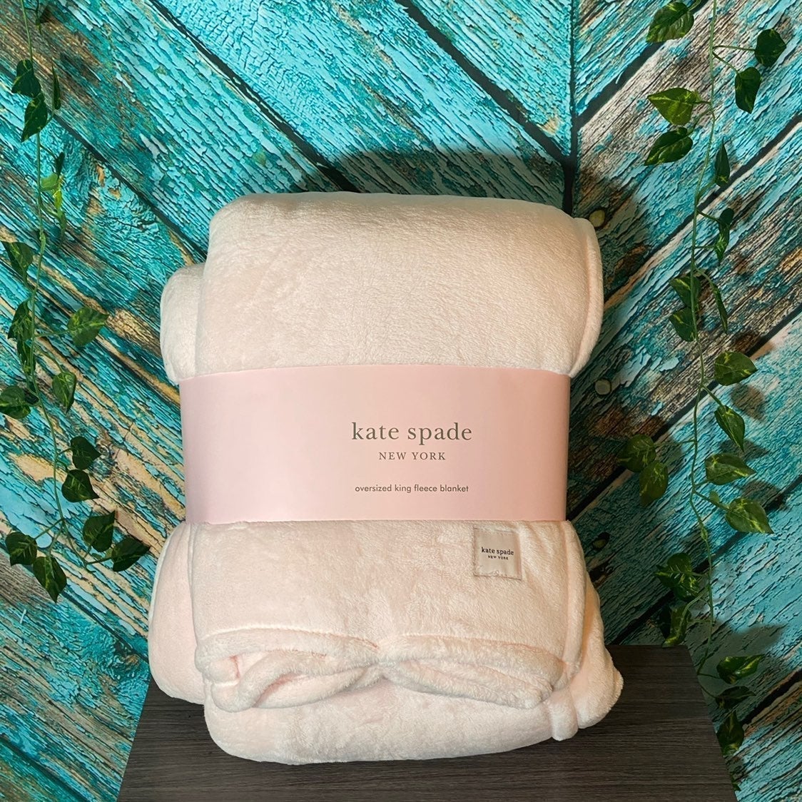 Kate Spade Light Pink King Size Fleece Blanket