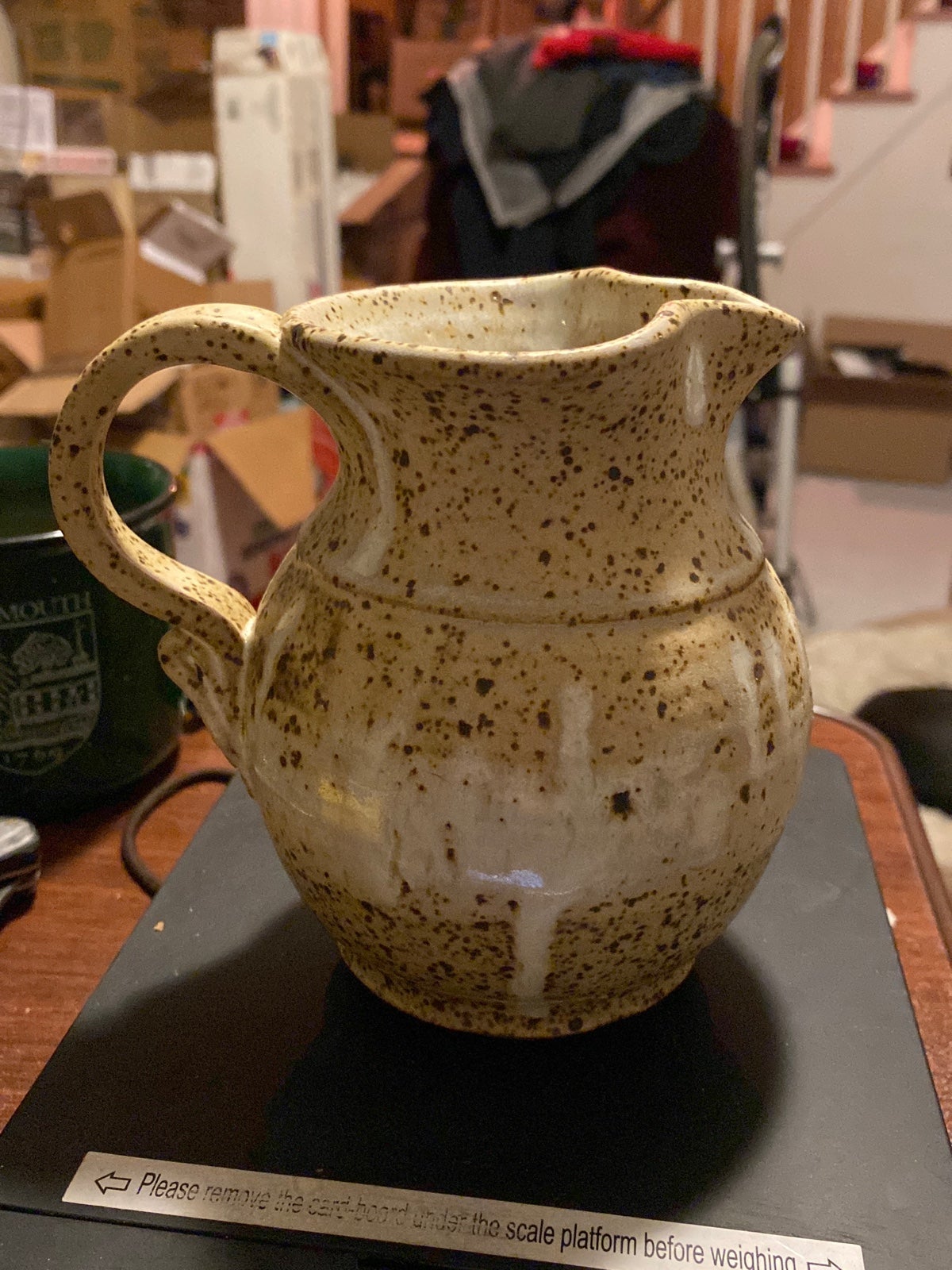Handmade Pitcher signed Sutton