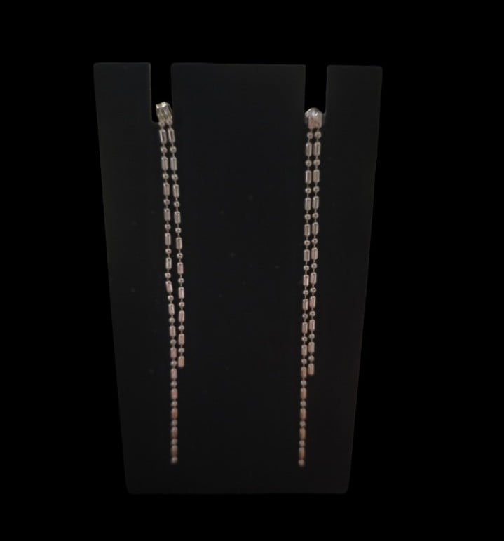 Silver dangling earrings