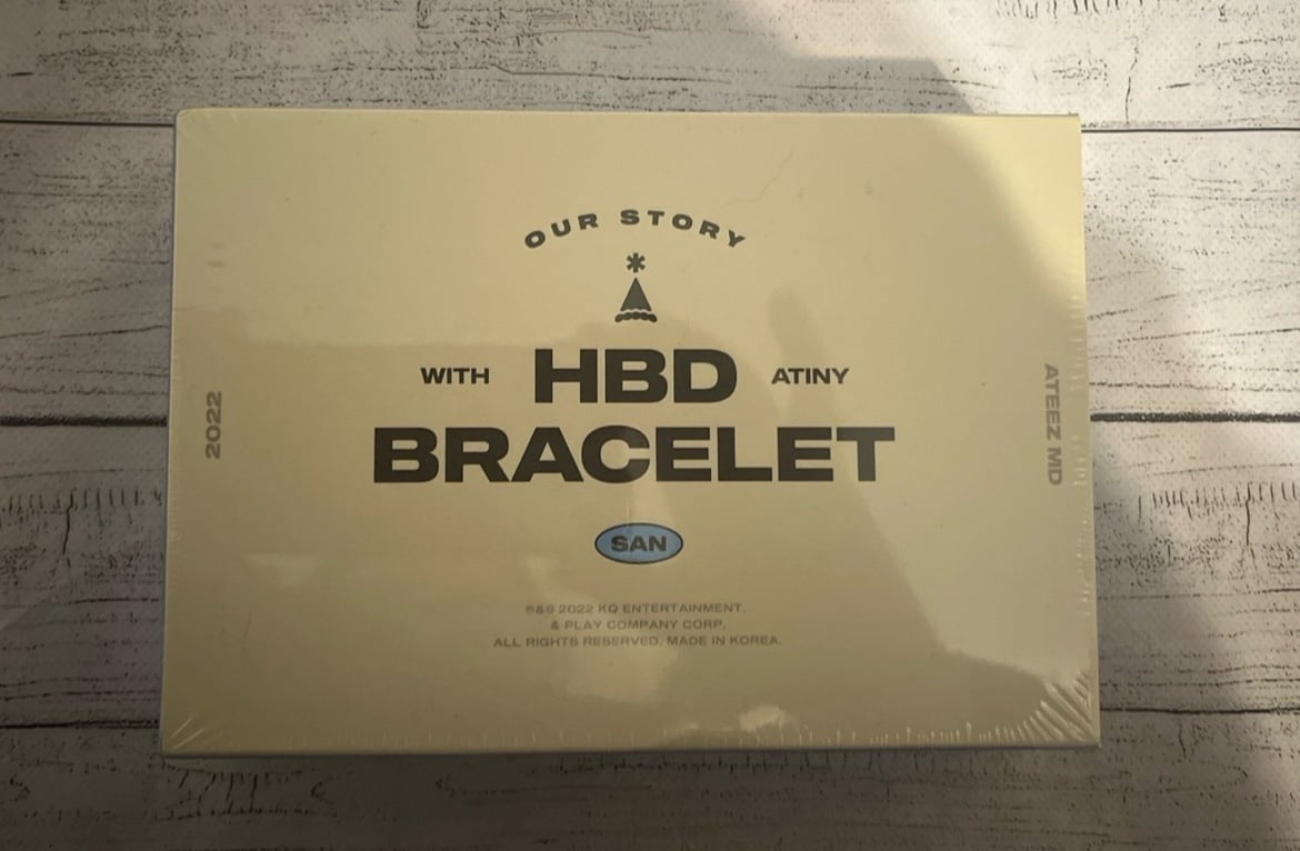 SEALED ATEEZ San HBD Bracelet/Birthday MD