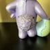 Vintage Smiley Boy Purple Bunny Suit Costume Ceramic Hand Painted Preown Easter