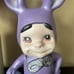 Vintage Smiley Boy Purple Bunny Suit Costume Ceramic Hand Painted Preown Easter