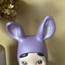 Vintage Smiley Boy Purple Bunny Suit Costume Ceramic Hand Painted Preown Easter