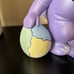 Vintage Smiley Boy Purple Bunny Suit Costume Ceramic Hand Painted Preown Easter