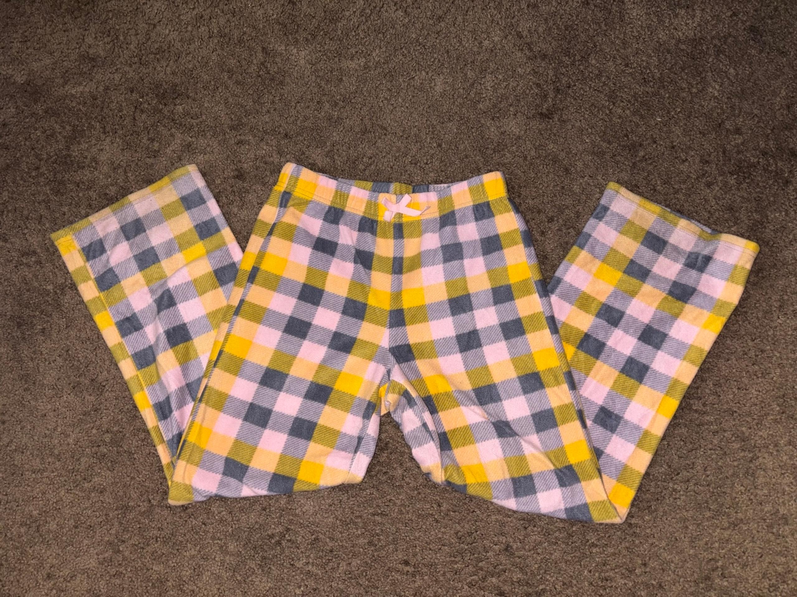 Eddie Bauer. Plaid Girl’s Pajama Pants in Yellow, Pink, and Gray. Size L