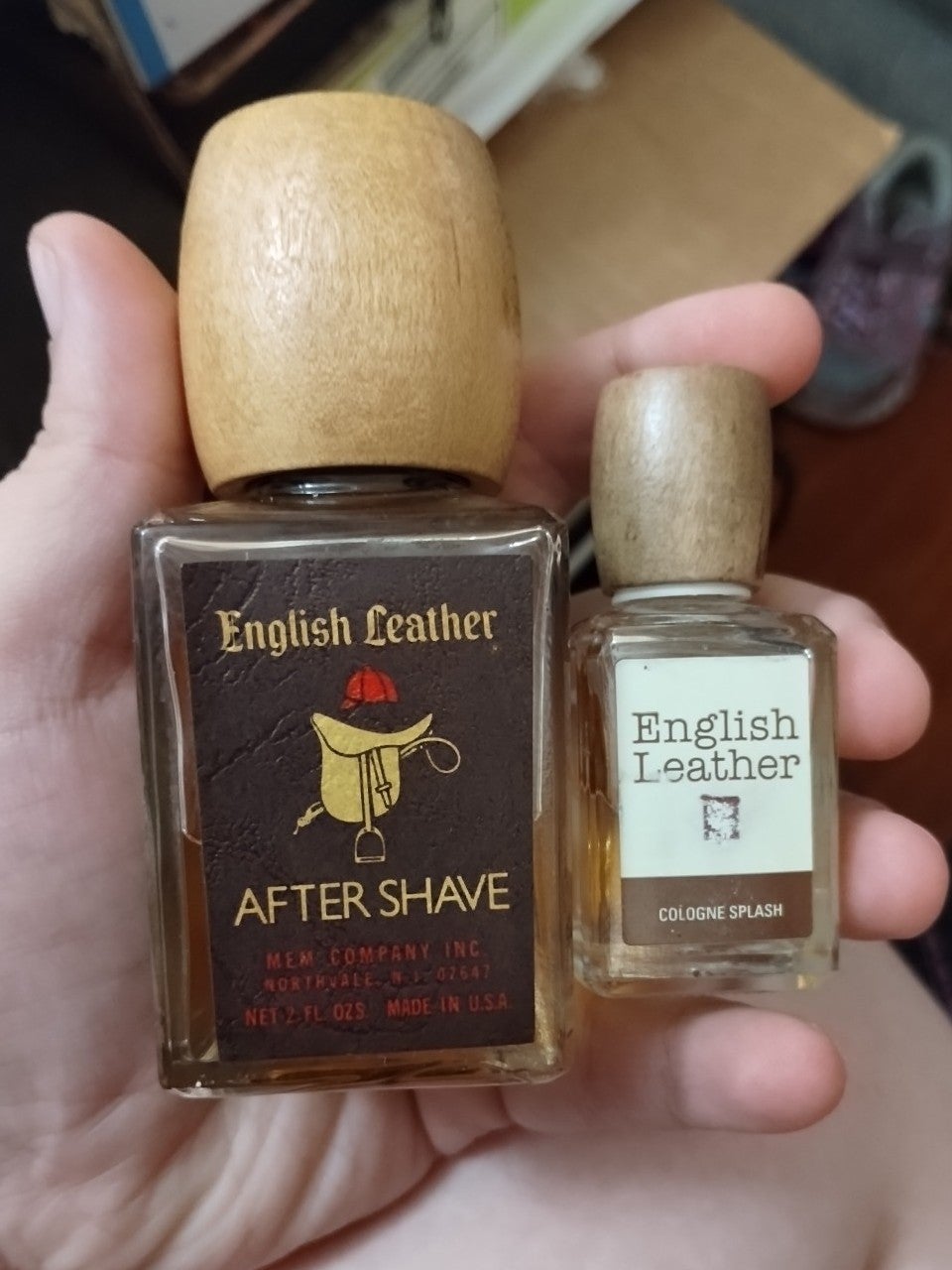 DANA FRAGRANCES ENGLISH LEATHER AFTER SHAVE SPLASH 2oz & COLOGNE .6oz NWOB (2PC