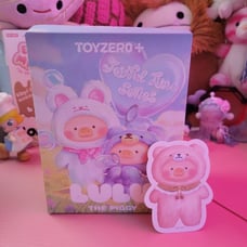 Lulu the Piggy Joyful Time vinyl plush keychain series - Sunshine Teddy (Pink)