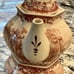 RARE English pink transferware teapot/cup 5.5x7.5”/castle/Lion shield marking