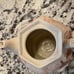 RARE English pink transferware teapot/cup 5.5x7.5”/castle/Lion shield marking