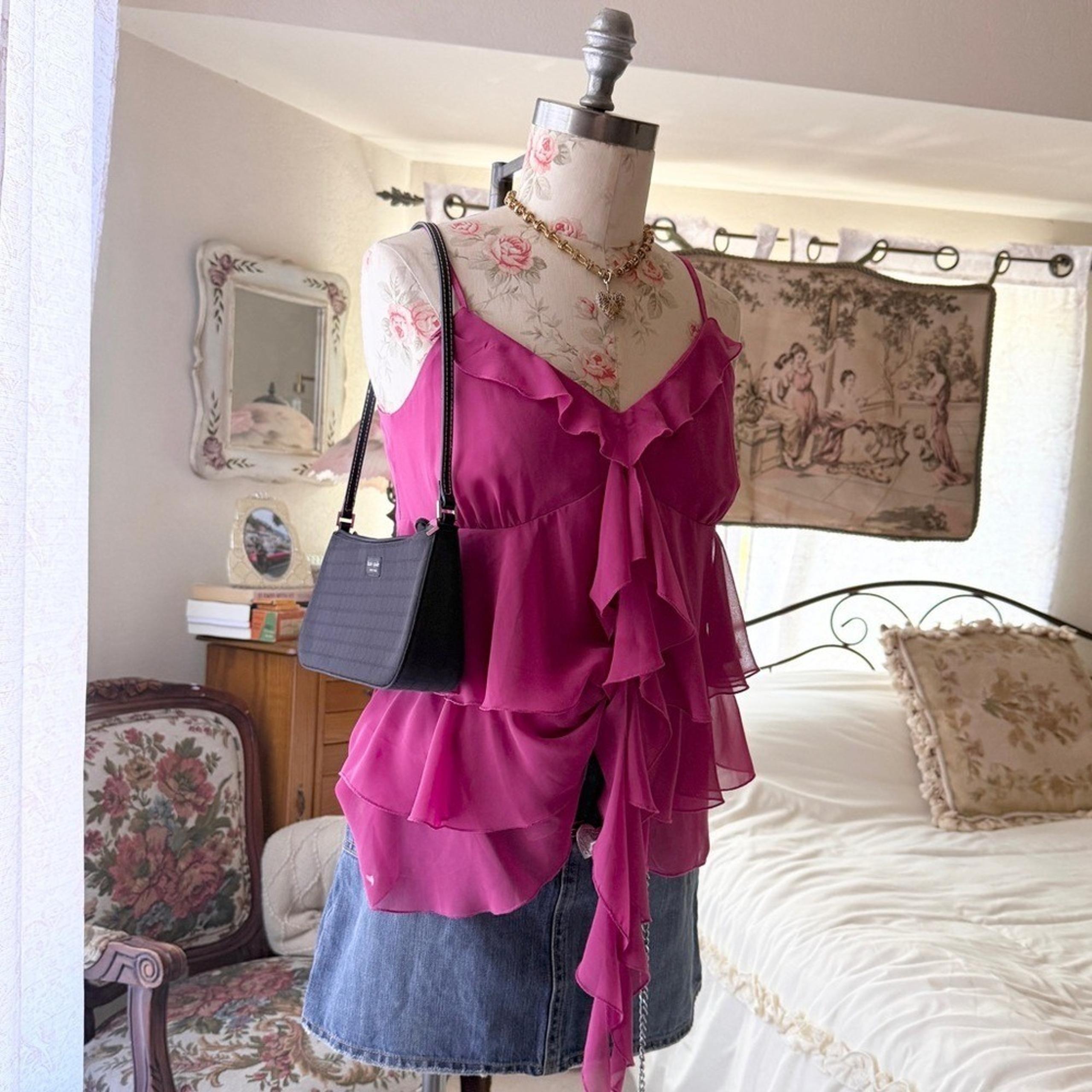 y2k pink fairy top