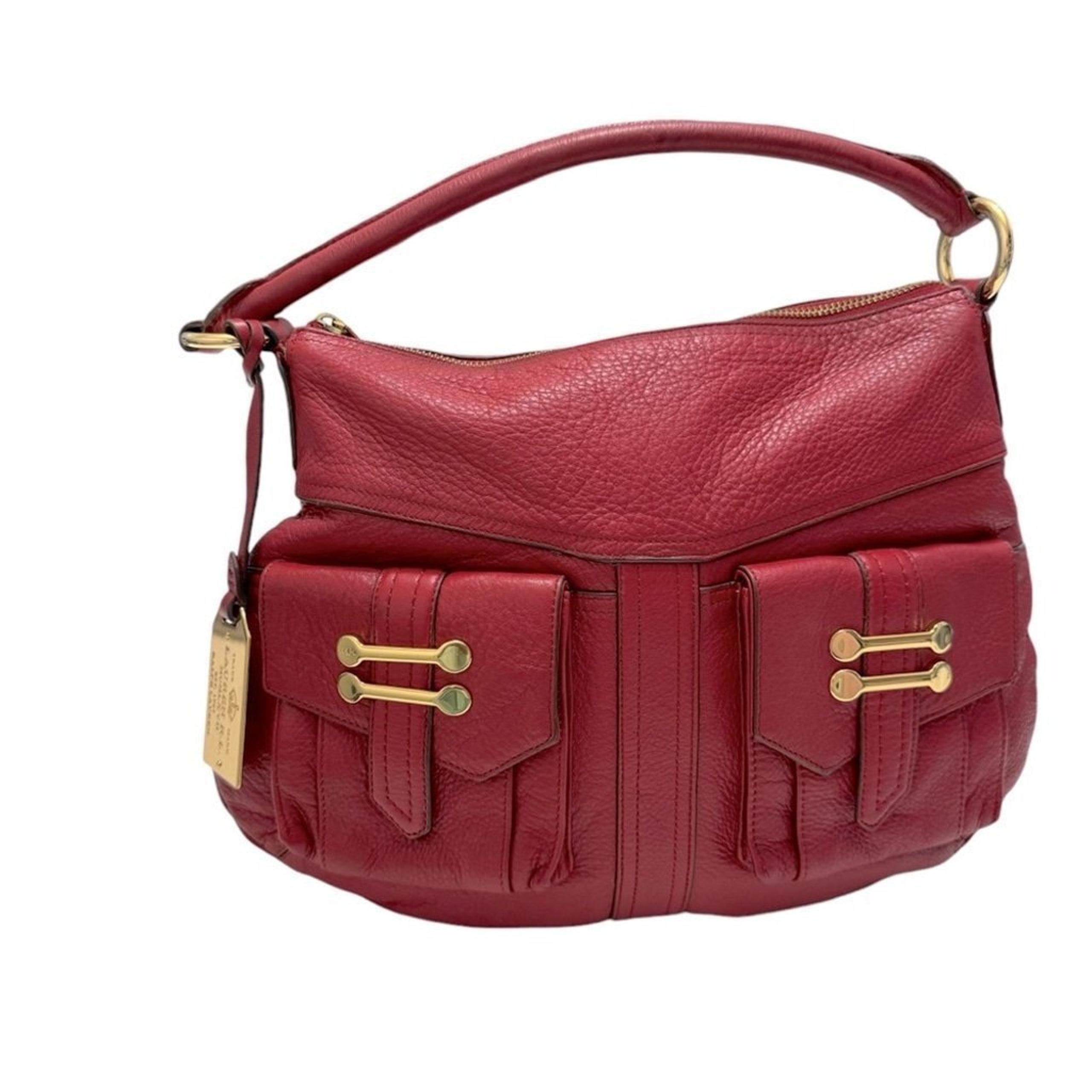 Ralph Lauren Bermondsey Shoulder Red Leather Hobo Bag