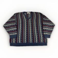 Natural Exchange Alexander Lloyd Sweater Mens 3XL Striped USA Made Vtg 90s Y2K
