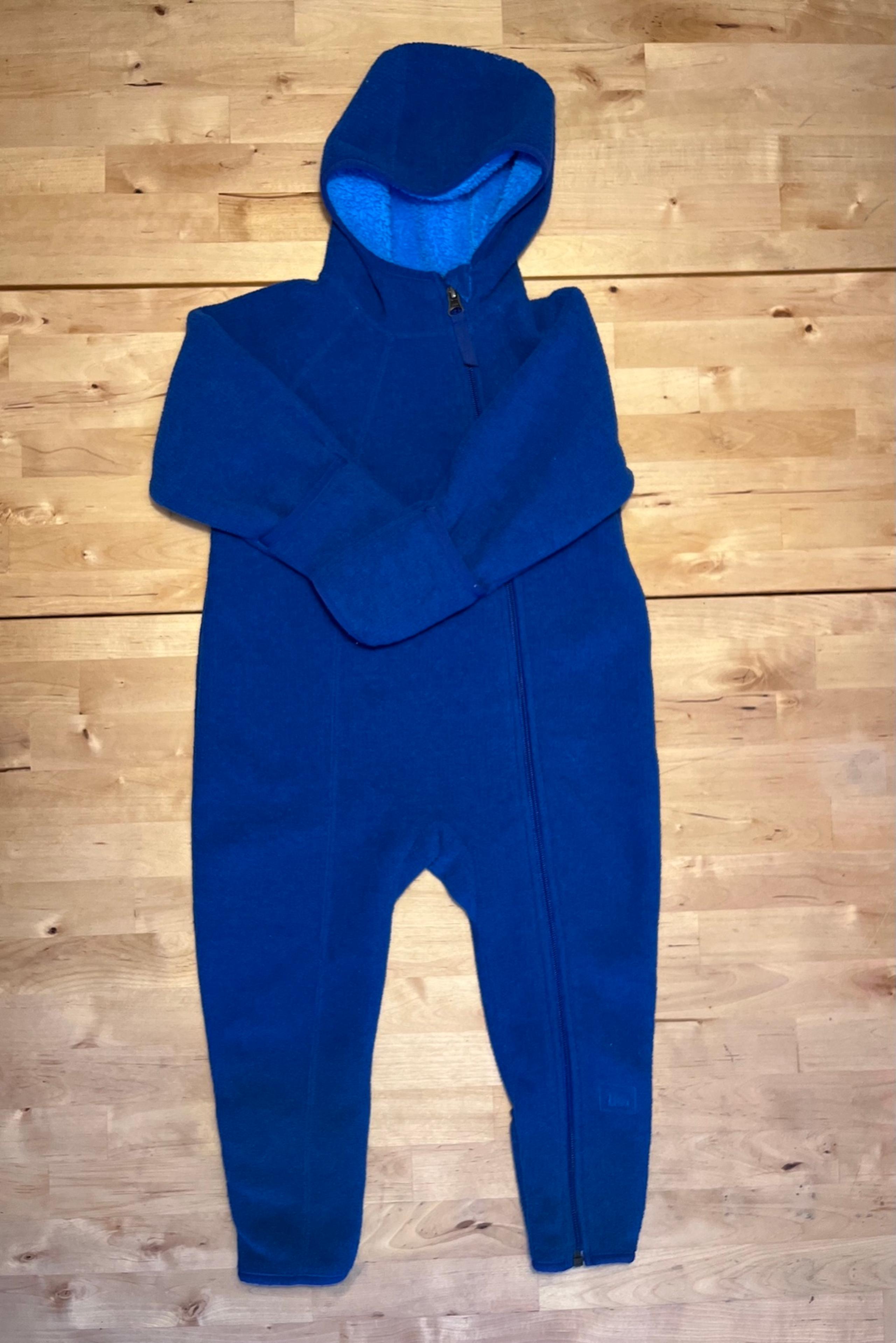 REI Fleece Bunting Blue Full Zip One Piece Coveralls Sz 18m