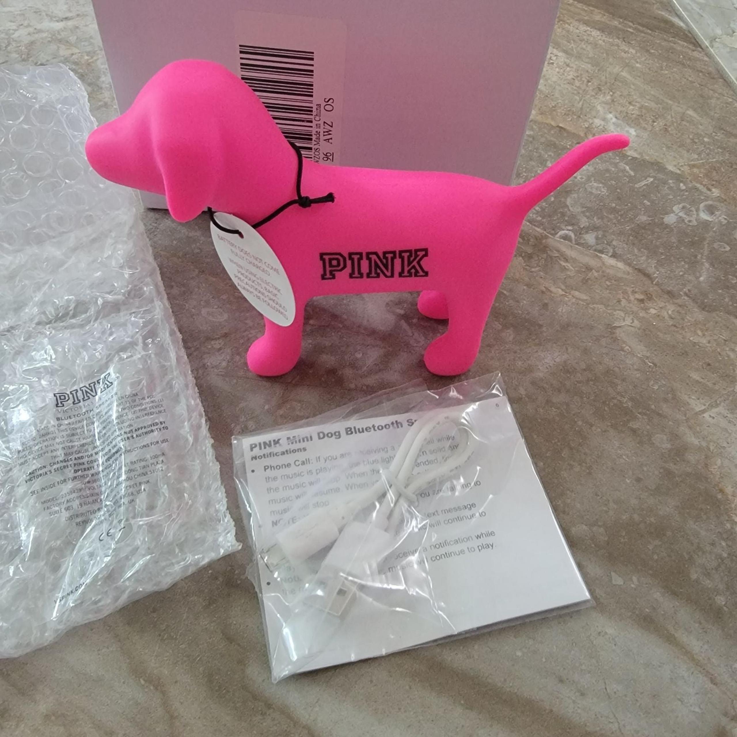Nwt Victoria's secret RARE pink dog Bluetooth speaker