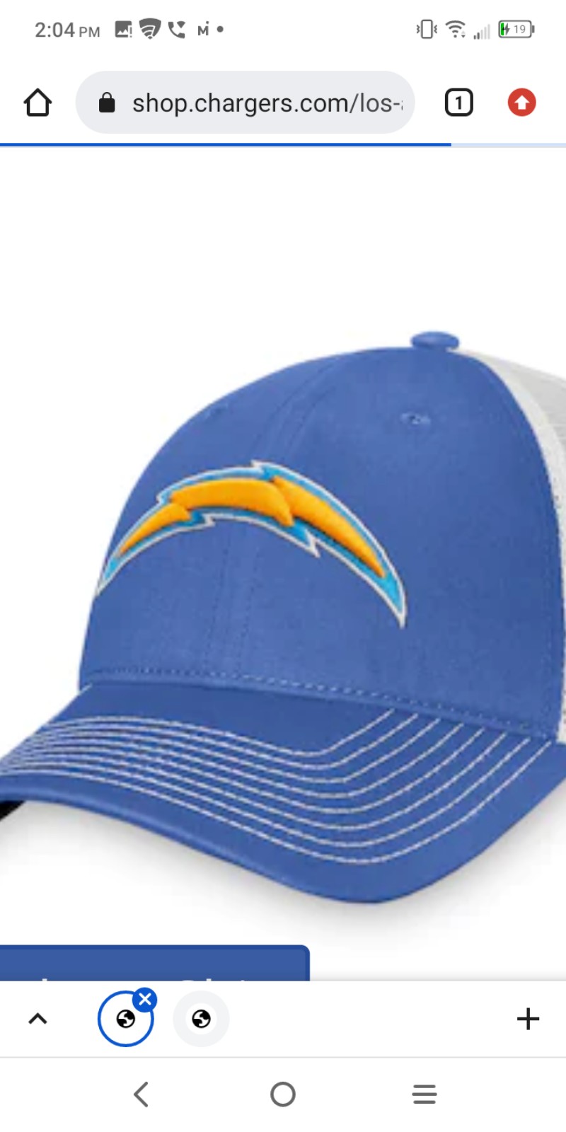 Chargers hat for men brand new
