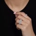 Moissanite eternity engagement ring wedding band size 4,5,6,7,8,9