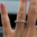 Moissanite eternity engagement ring wedding band size 4,5,6,7,8,9