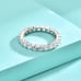 Moissanite eternity engagement ring wedding band size 4,5,6,7,8,9
