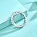 Moissanite eternity engagement ring wedding band size 4,5,6,7,8,9