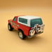 1980 Hot Wheels Ford Bronco #21 Real Riders Red with White Hubs & Motorcycle