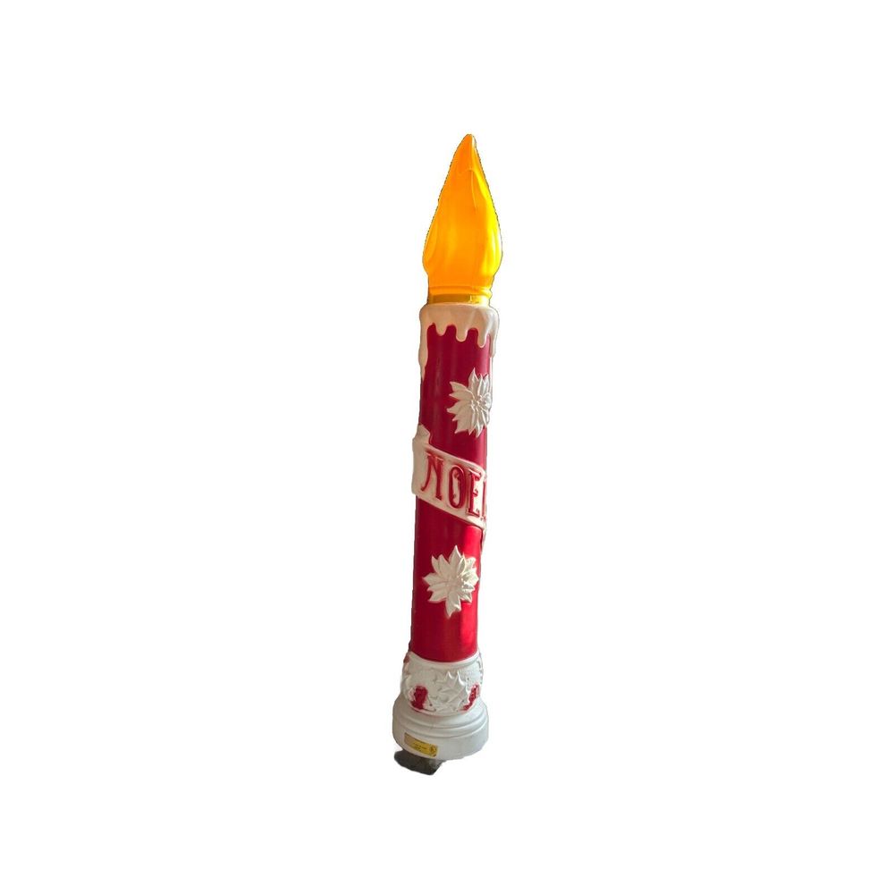 1973 NOEL 39 Christmas Light-up Candlestick Blow Mold USA Empire