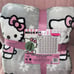 Hello Kitty gray daisy blanket QUEEN