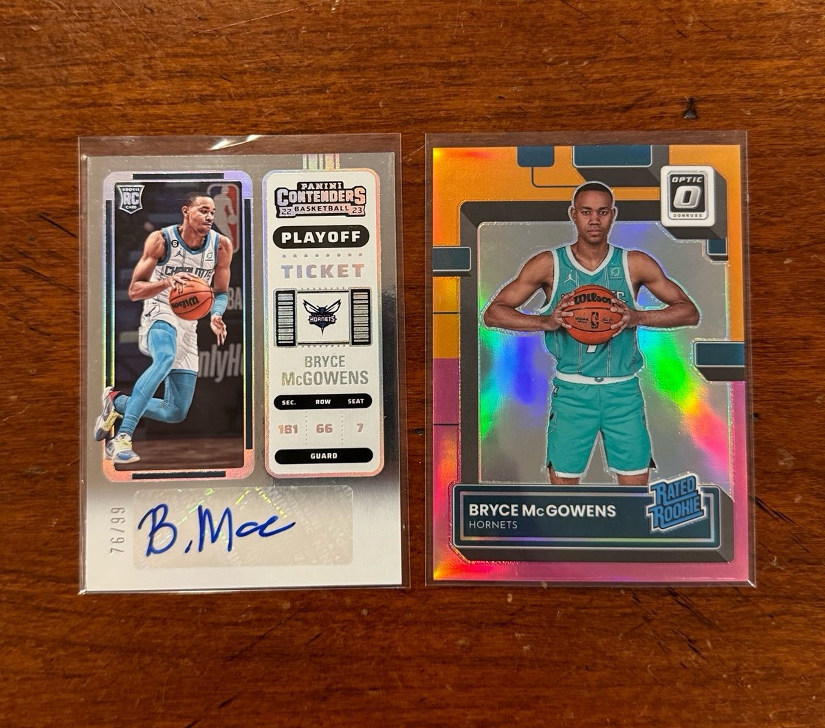 2022-23 Panini Contenders Playoff Ticket Auto /99 + Optic /15 RC Bryce McGowens
