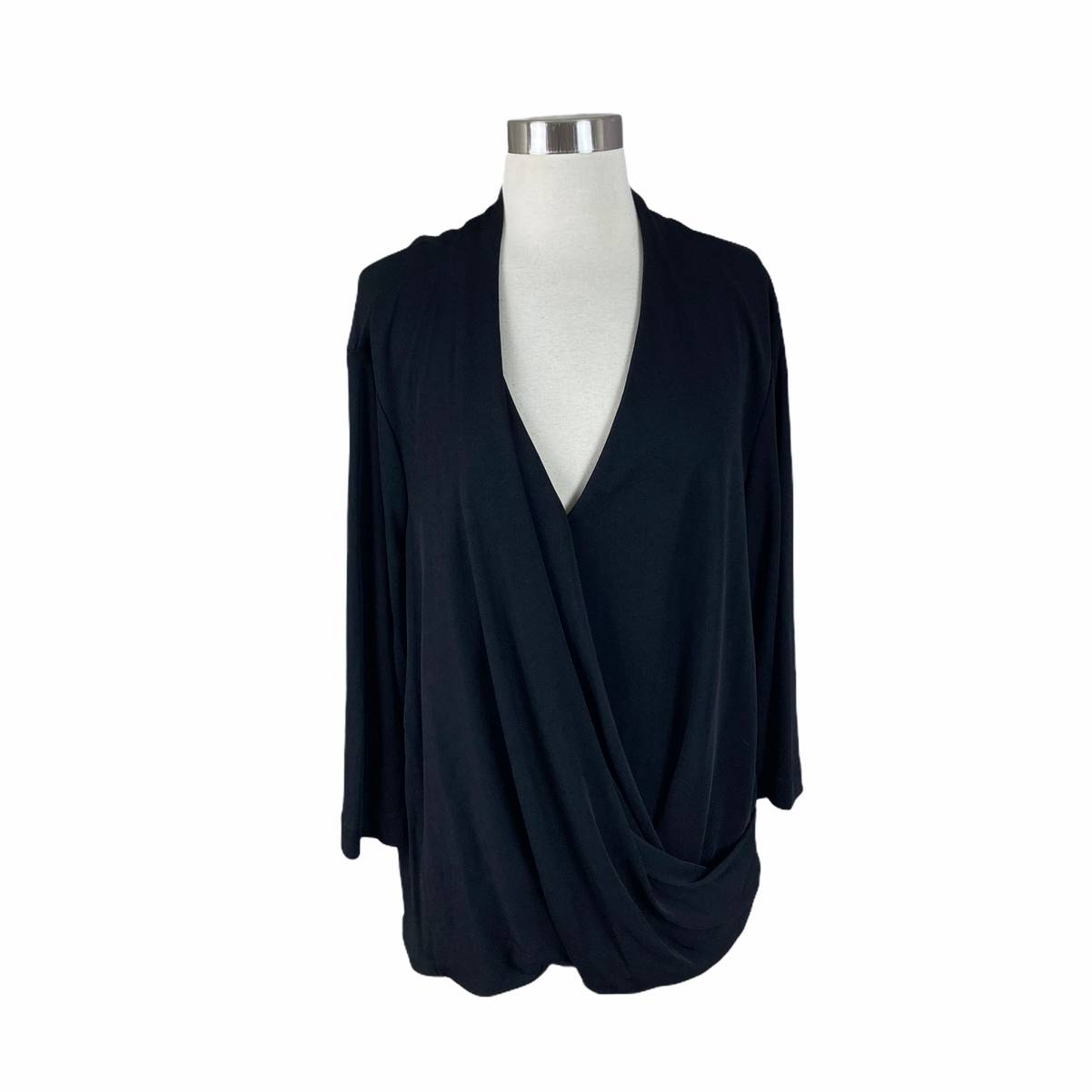 MM Lafleur +1 1X Black Deneuve Drape Top