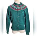 SKYR Vintage Green and Red Wool.Cardigan Sweater