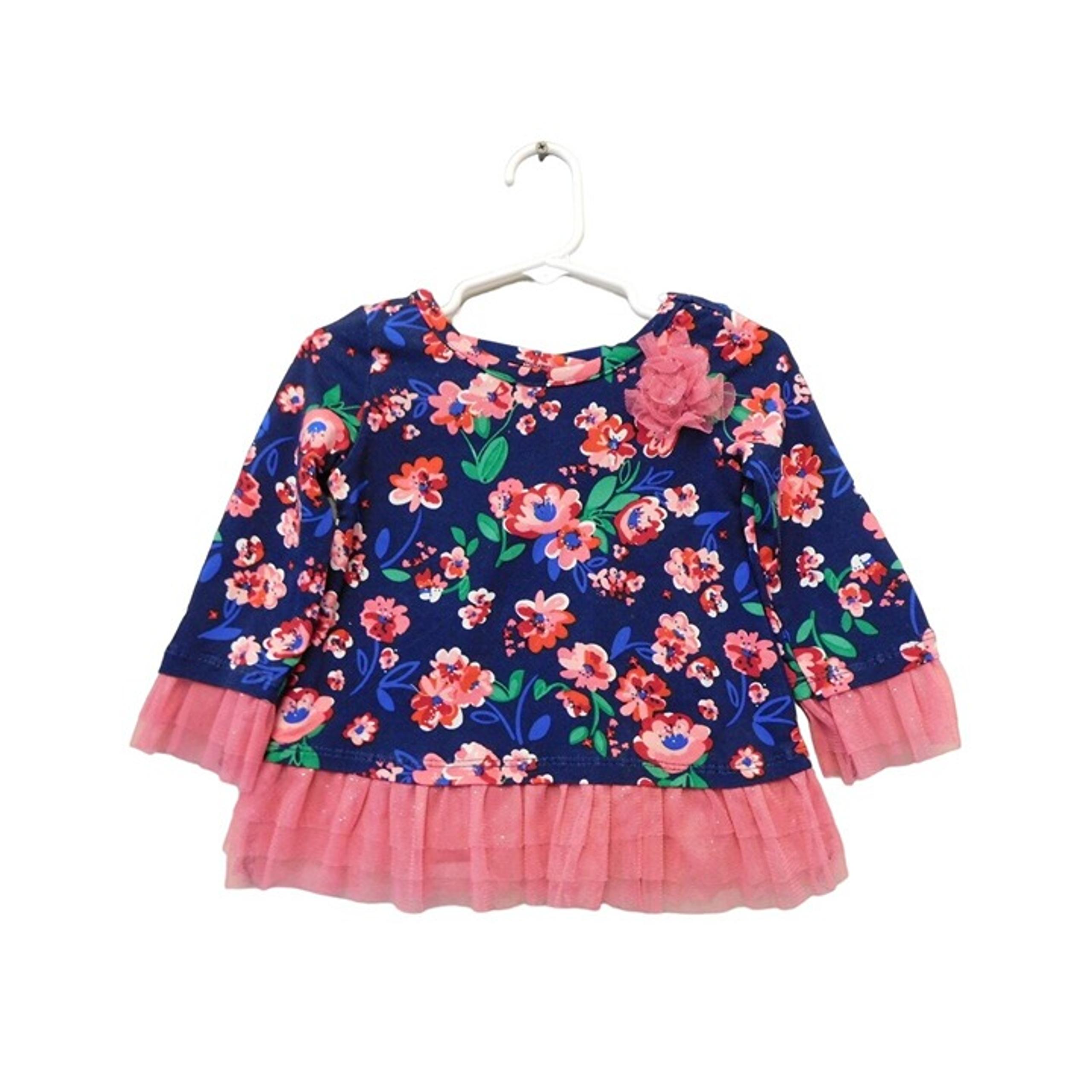 Size 18 Months Nanette Kids Baby Girls Floral Shirt #M-3-9-GLW