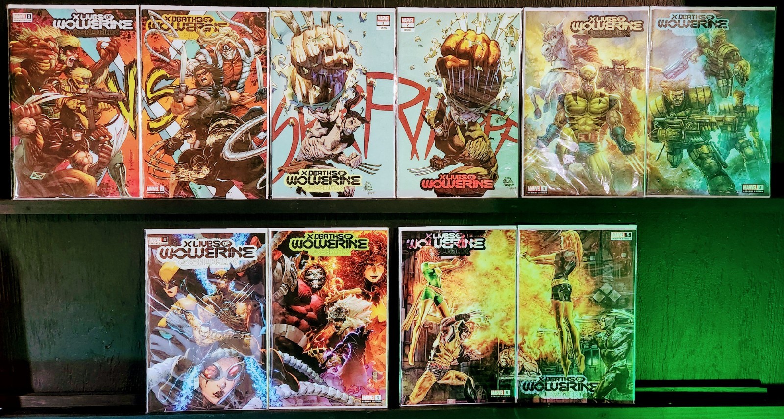 lot of 10 - WOLVERINE lives/deaths EXCLUSIVE connect covers. set 1-5. 2022