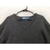 Polo Ralph Lauren Sweater Mens Size XL Gray Knit Lambs Wool Long Sleeve V Neck