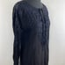 Johnny Was Black Butterfly Winter Tunic Embroidered Floral Tie Neck Women Top XS