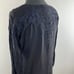Johnny Was Black Butterfly Winter Tunic Embroidered Floral Tie Neck Women Top XS