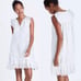 NWT Madewell Eyelet Garden Dress White Cotton Ruffle Shoulder V-Neck Size Medium