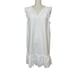 NWT Madewell Eyelet Garden Dress White Cotton Ruffle Shoulder V-Neck Size Medium