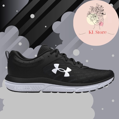 NWT UA Charged Assert 10 Women's Running Shoes |Black / White - 001 Sz: 7