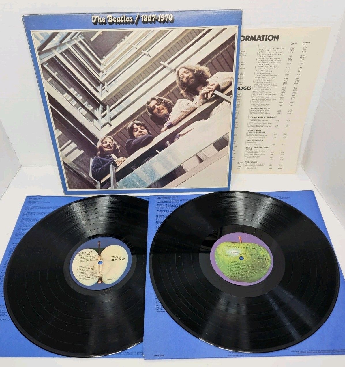 The Beatles 1967-1970 Double Vinyl LP The Blue Album 1973 SKBO-3404 Record