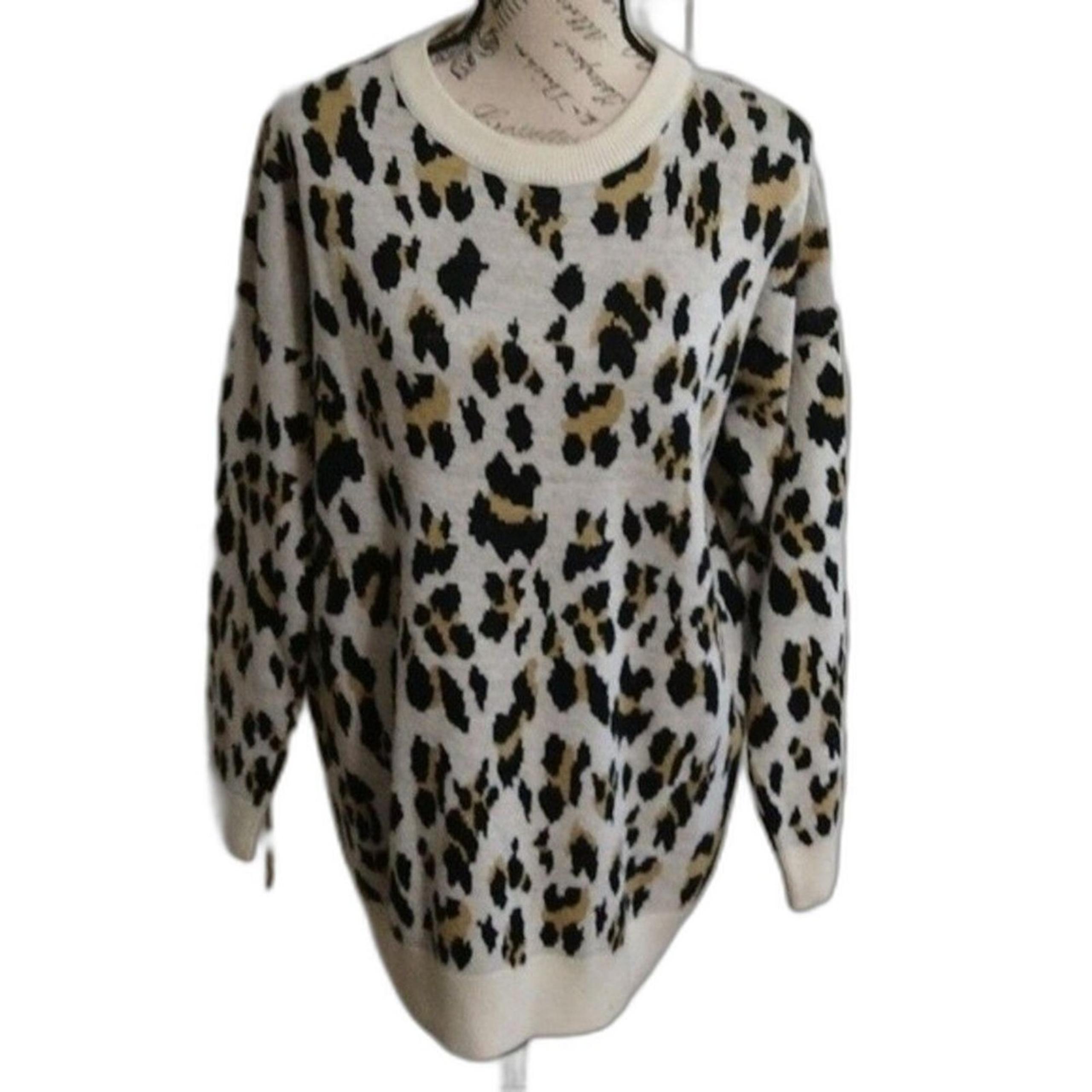 Mink pink xs leopard print sweater