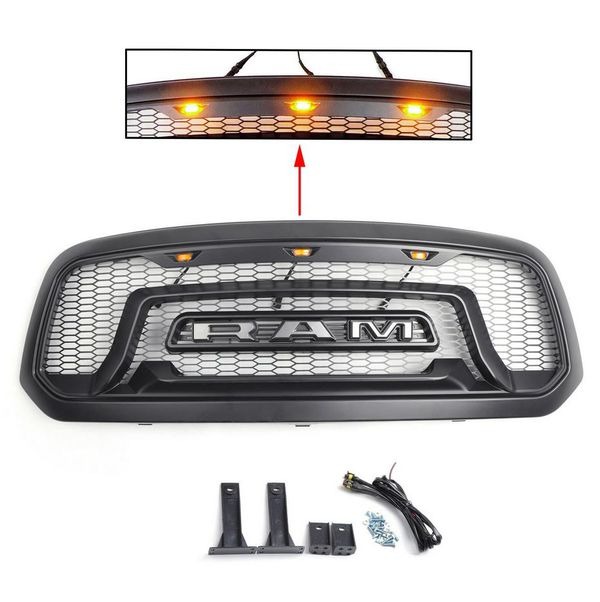 13-18 Rebel Style Aftermarket Grille for RAM 1500 with LED Grille Lights