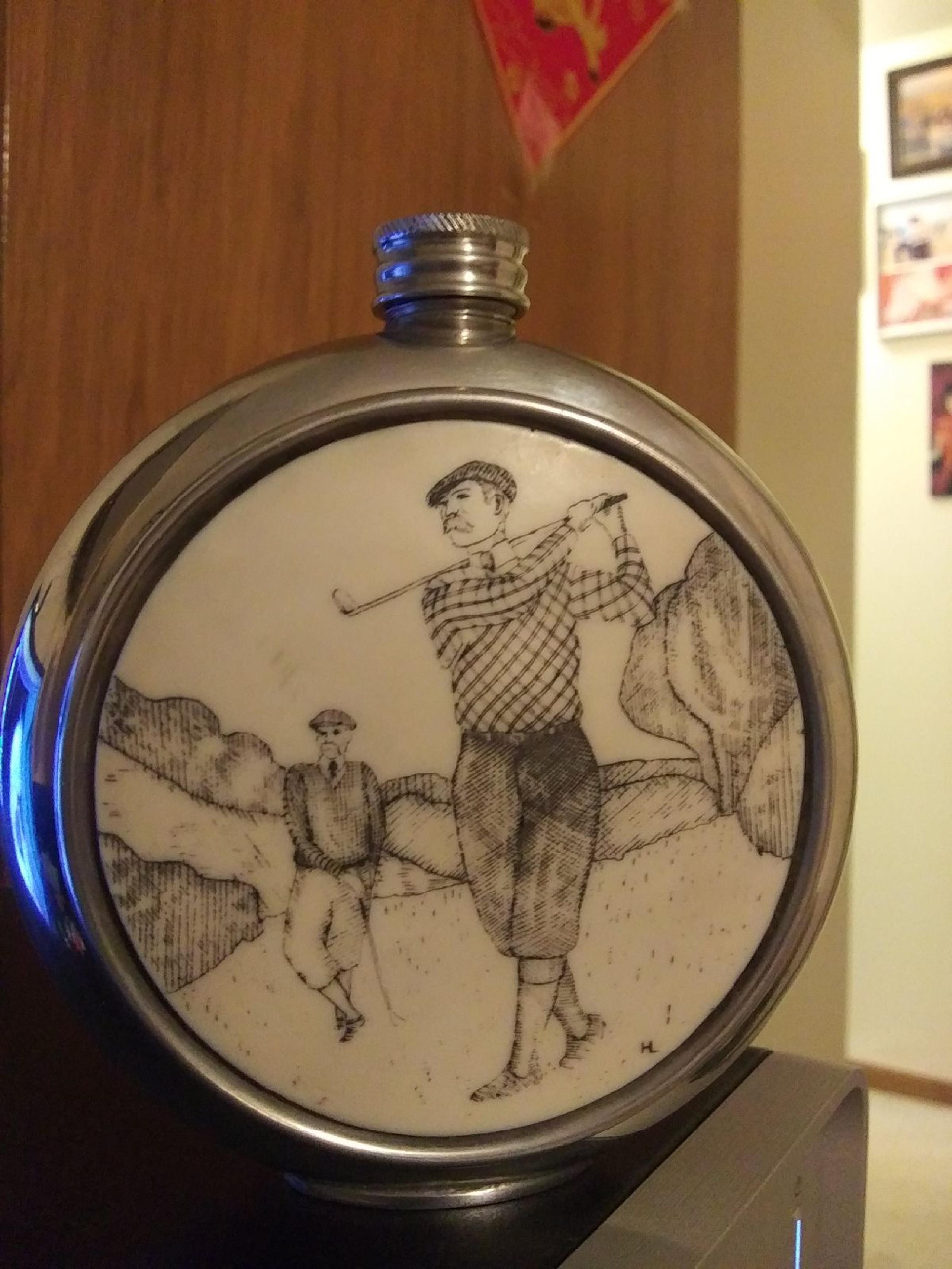 Pewter flask