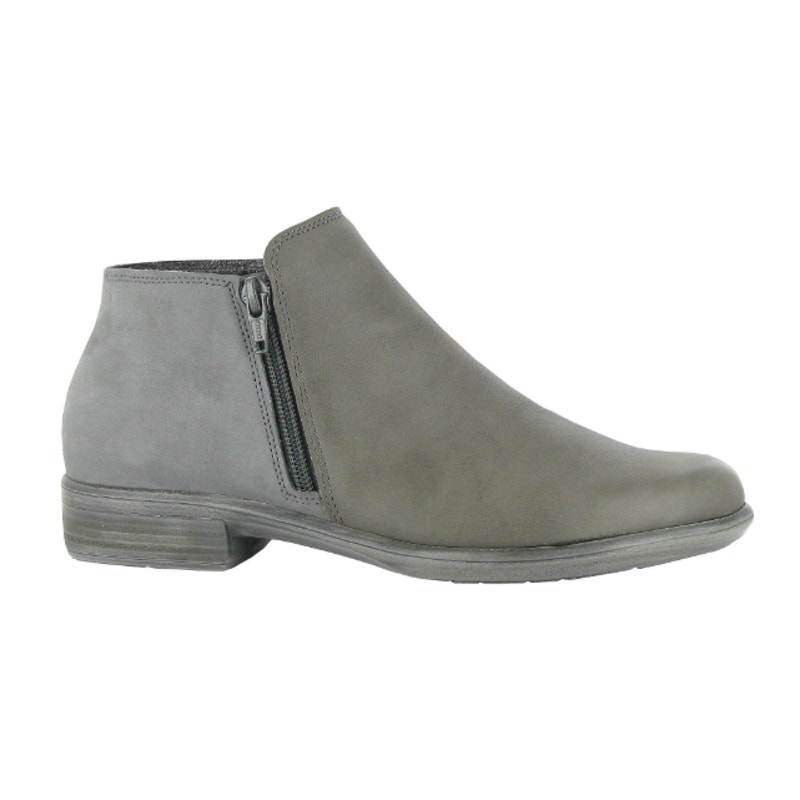 Naot Helm Ankle Boots Side Zipper Foggy Gray Smoke Gray Leather Womens EU42 US11