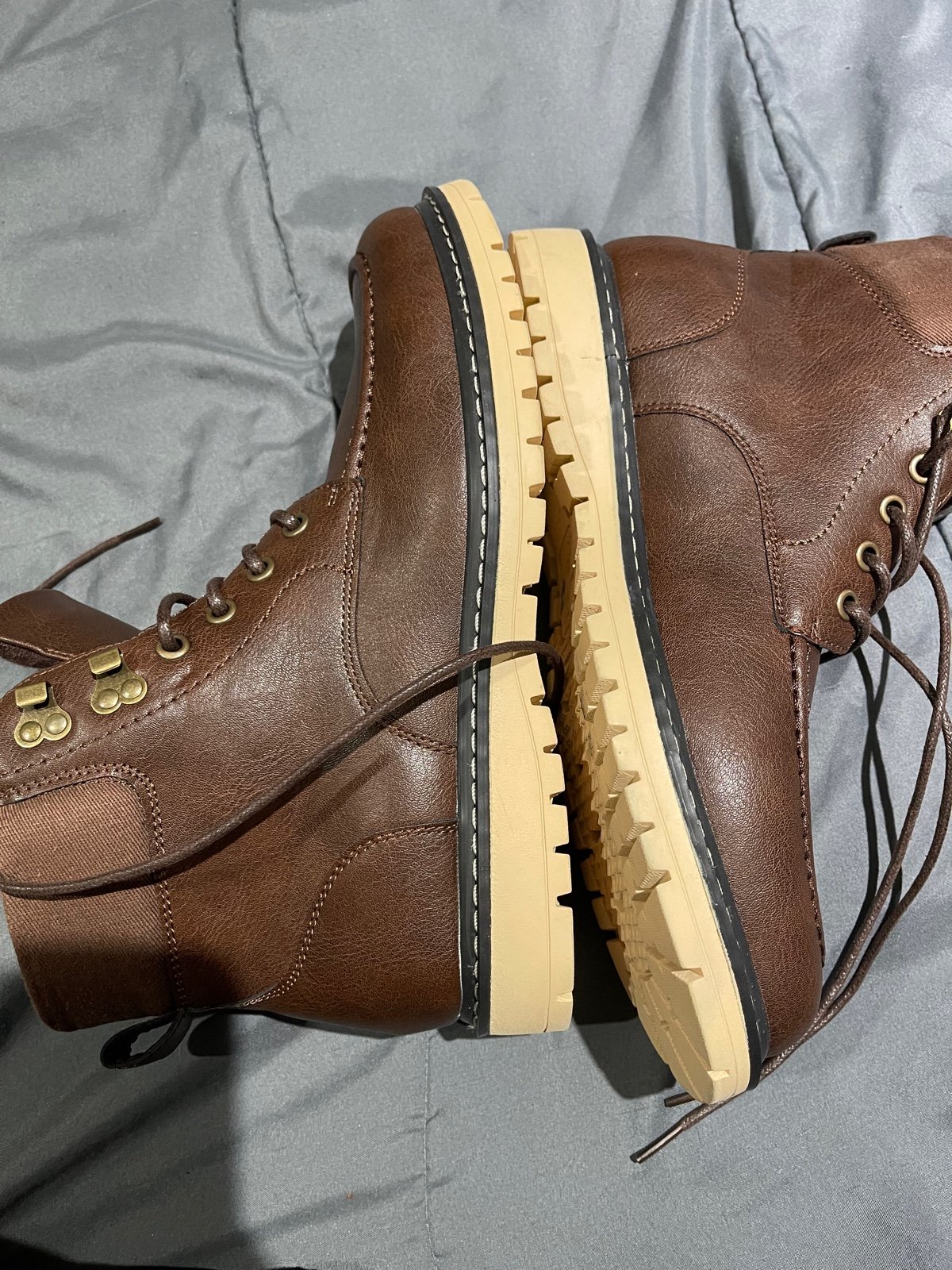 lottini men brown leather boot size 8 new without box