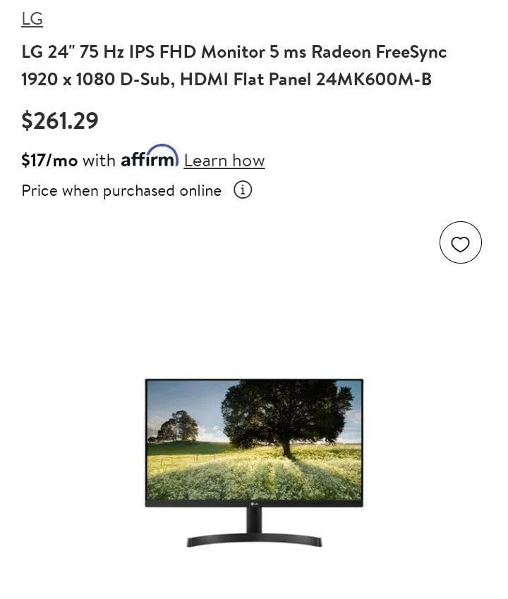 LG24MK600 - B computer monitor - open box